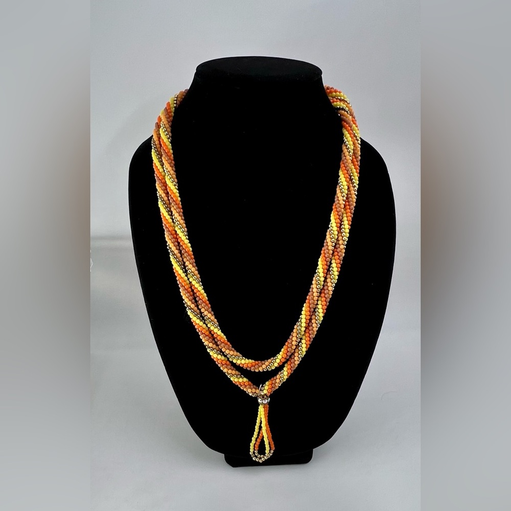 Vintage twist/Spiral Beaded Necklace